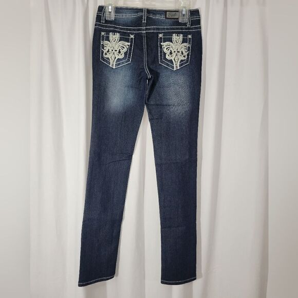 Earl jeans slim Fit Sz 1 Junior Dark Wash Like New - Picture 3 of 14